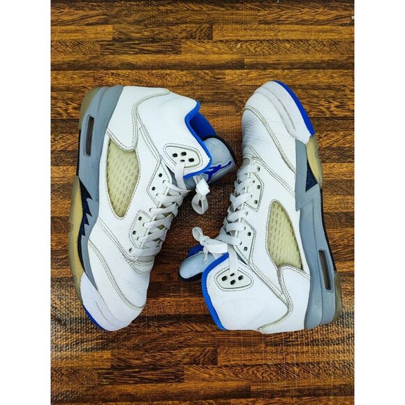 Nike Youth Air Jordan 5 Stealth White Athletic Sneakers Size 5Y US - Picture 6 of 8